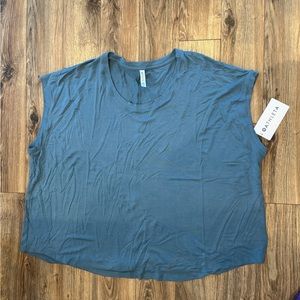 Athleta Dusty Blue Cloud Light Stratus Tee 3X NWT